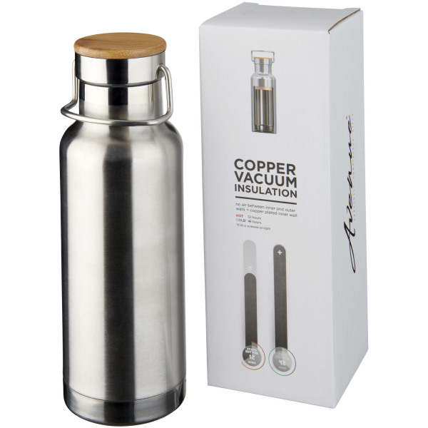 Thor 480 ml copper vacuum insulated water bottle - Silver