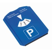 parking disc w/ ice scraper, blue/white