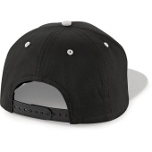 5 Panel Contrast Snapback Cap Black / Grey One Size