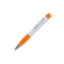 Ball pen Hawaii with tri-colour highlighter - White / Orange