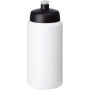 Baseline® Plus grip 500 ml sportfles met sportdeksel - Wit/Zwart