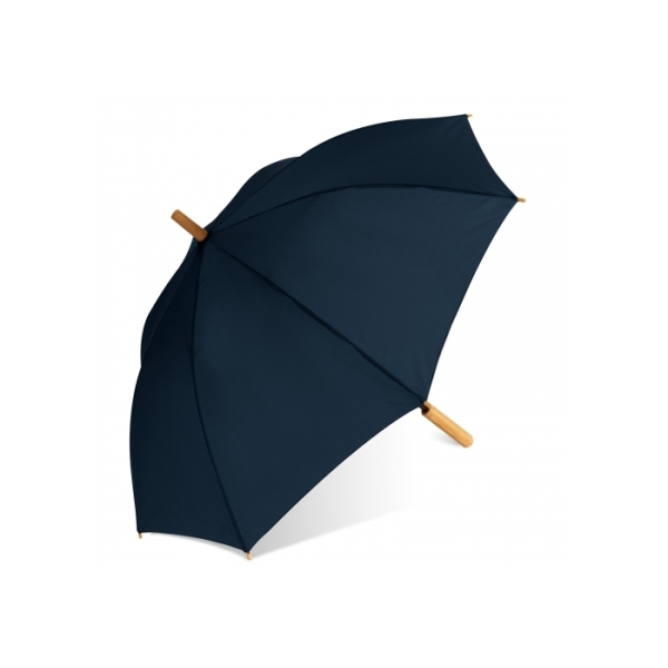 Stok paraplu 25” R-PET recht handvat auto open - Donker Blauw