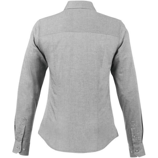 Vaillant oxford dames blouse met lange mouwen - Staalgrijs - XS