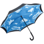 Regular umbrella FARE®-Contrary - black/cloud design