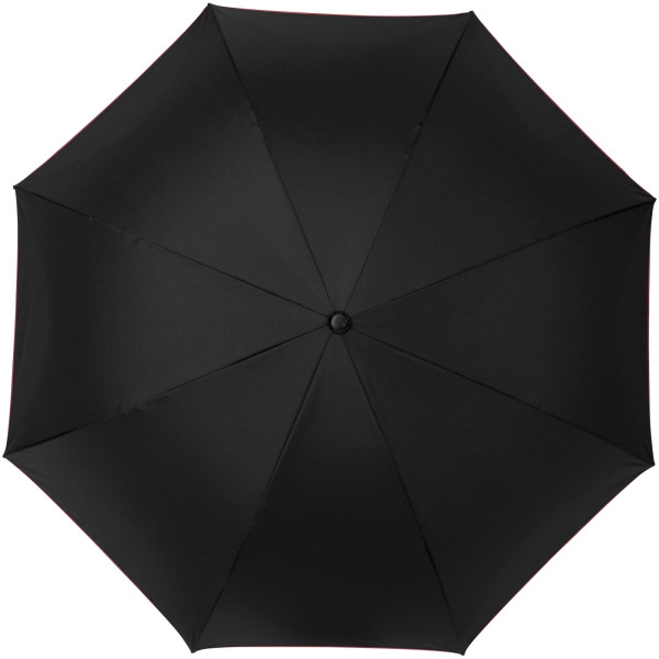 Yoon 23" binnenstebuiten gekeerde rechte paraplu met frisse kleuren - Rood/Zwart