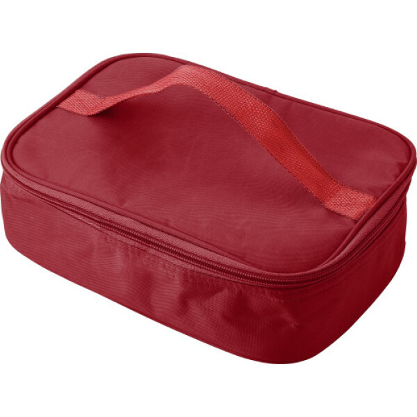 Kunsstof lunchbox in koeltas Milo rood