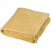 Bay extra soft coral fleece plaid blanket - Cream