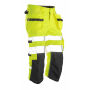 Jobman 2217 Hi-vis long shorts geel/zwart D124