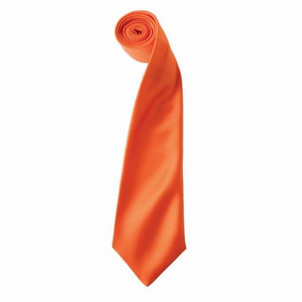 'Colours' Satin Tie, Orange, ONE, Premier