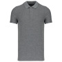 BIO piqué herenpolo korte mouwen Grey Heather S