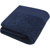 Chloe 550 g/m² håndklæde i bomuld 30x50 cm - Marineblå