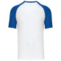 Baseball - Tweekleurig t-shirt White / Royal Blue L
