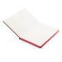 Deluxe hardcover A5 notebook with coloured side, red, black