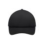 MB071 5 Panel Polyester Mesh Cap for Kids - black/black - one size