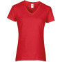 Premium Cotton  Ladies' V-neck T-shirt Red S