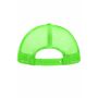 MB070 5 Panel Polyester Mesh Cap - white/neon-green - one size