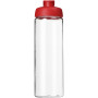 H2O Active® Vibe 850 ml flip lid sport bottle - Transparent/Red