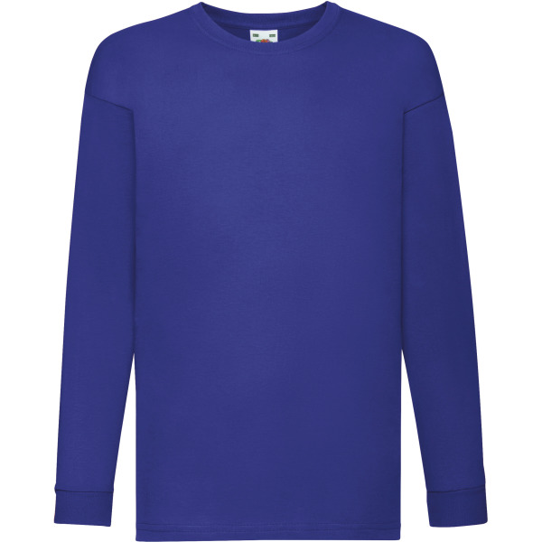 Kids Valueweight Long Sleeve T (61-007-0) Royal Blue 9/11 ans
