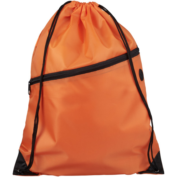 Oriole zippered drawstring backpack 5L - Orange