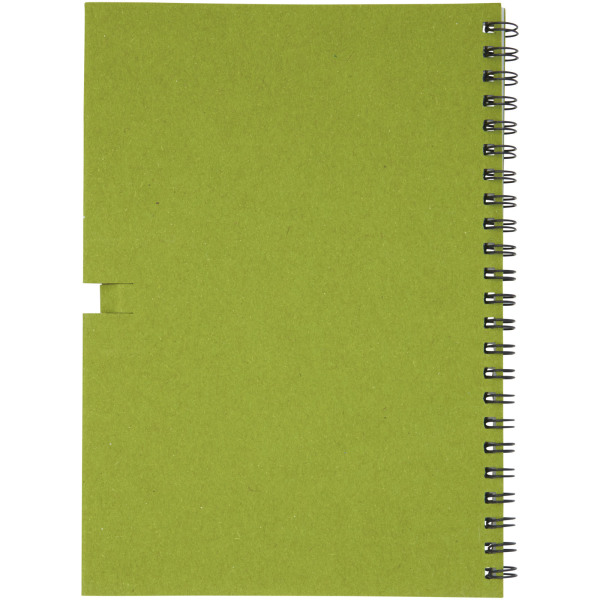 Luciano Eco ringbandnotitieboek met potlood - medium - Groen