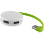Round 4 poorts USB hub - Wit/Lime