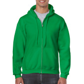 Gildan Sweater Hooded Full Zip HeavyBlend for him Irish Green S