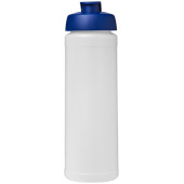 Baseline® Plus 750 ml sportflaska med uppfällbart lock - Transparent/Blå