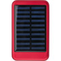 Aluminium solar powerbank rood