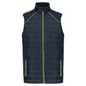 Bodywarmer Day To Day in twee stoffen Navy / Fluorescent Yellow 4XL