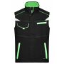 Workwear Vest - COLOR - - black/lime-green - 6XL