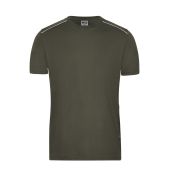 Men's Workwear T-Shirt - SOLID - - olive - 6XL