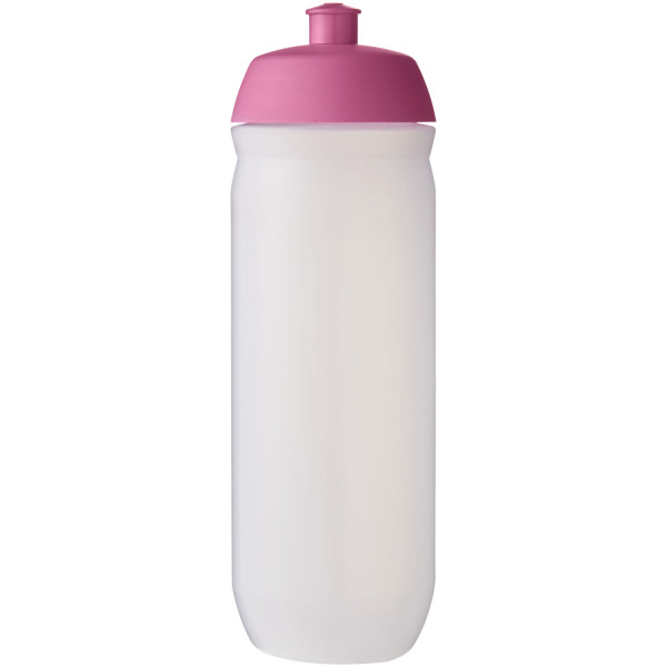 HydroFlex™ Clear 750 ml squeezy sport bottle - Pink/Frosted clear