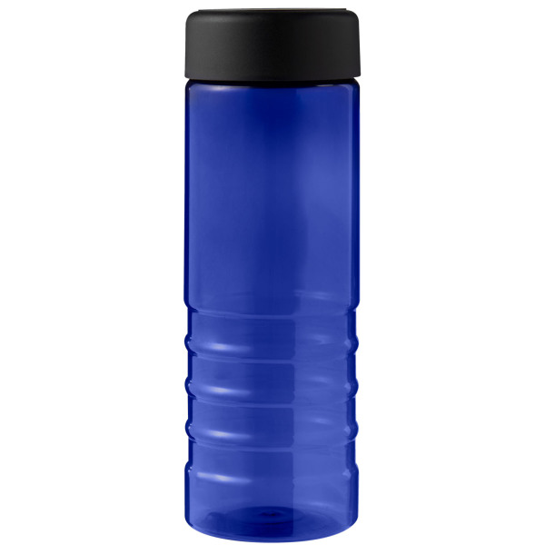 H2O Active® Eco Treble 750 ml screw cap water bottle - Blue/Solid black