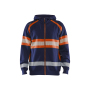 Hooded sweatshirt met rits High Vis