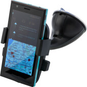 Kunststof mobiele telefoonhouder Laurine zwart
