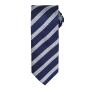 Waffle Stripe Tie, Navy/Silver, ONE, Premier