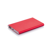 4.000 mAh dunne powerbank, rood, wit