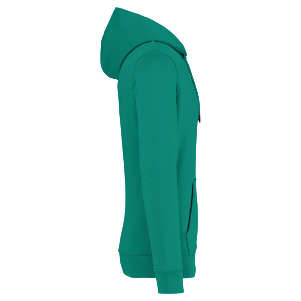 Ecologische uniseks sweater met capuchon Gemstone Green XXS