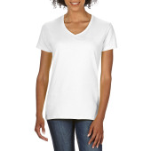 Gildan T-shirt Premium Cotton V-neck SS for her White XXL