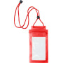 PVC pouch for mobile devices Emily red