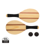 Wooden frescobol tennis set, brown