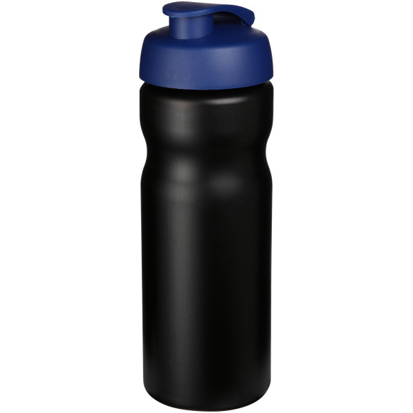 Baseline® Plus 650 ml flip lid sport bottle - Solid black/Blue