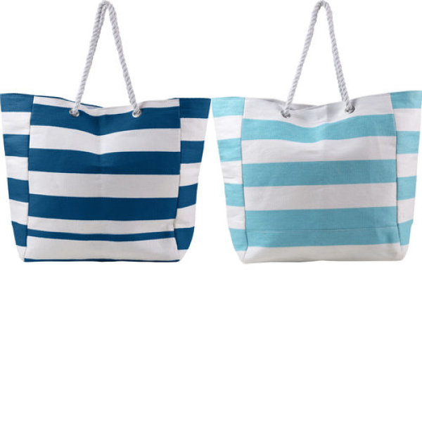 Strandtasche aus Baumwolle/Polyester Luzia Blau