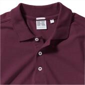 RUS Men Fitted Stretch Polo, Burgundy, 3XL