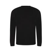 AWDis Long Sleeve Tri-Blend T-Shirt, Solid Black, L, Just Ts