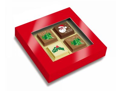 Kerstchocolade bonbons 4 stuks Kerstchocolade bonbons 4 stuks