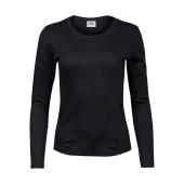 Ladies LS Interlock T-Shirt - Black - 3XL
