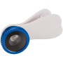 Fish-eye telefoonlens met clip - Wit/Koningsblauw