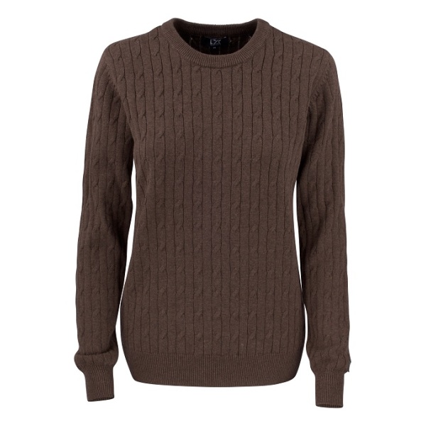 Cutter & Buck Blakely knitted sweater dames bruin mél xxl