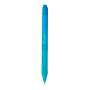 X9 frosted pen with silicone grip, blue